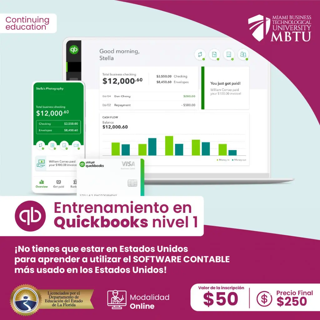 imagen Entrenamiento en Quickbooks nivel 1 mbtu